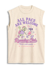 Every step counts Vintage Washed Cotton Tank Top