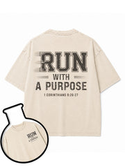 Run with a purpose Washed T-Shirt