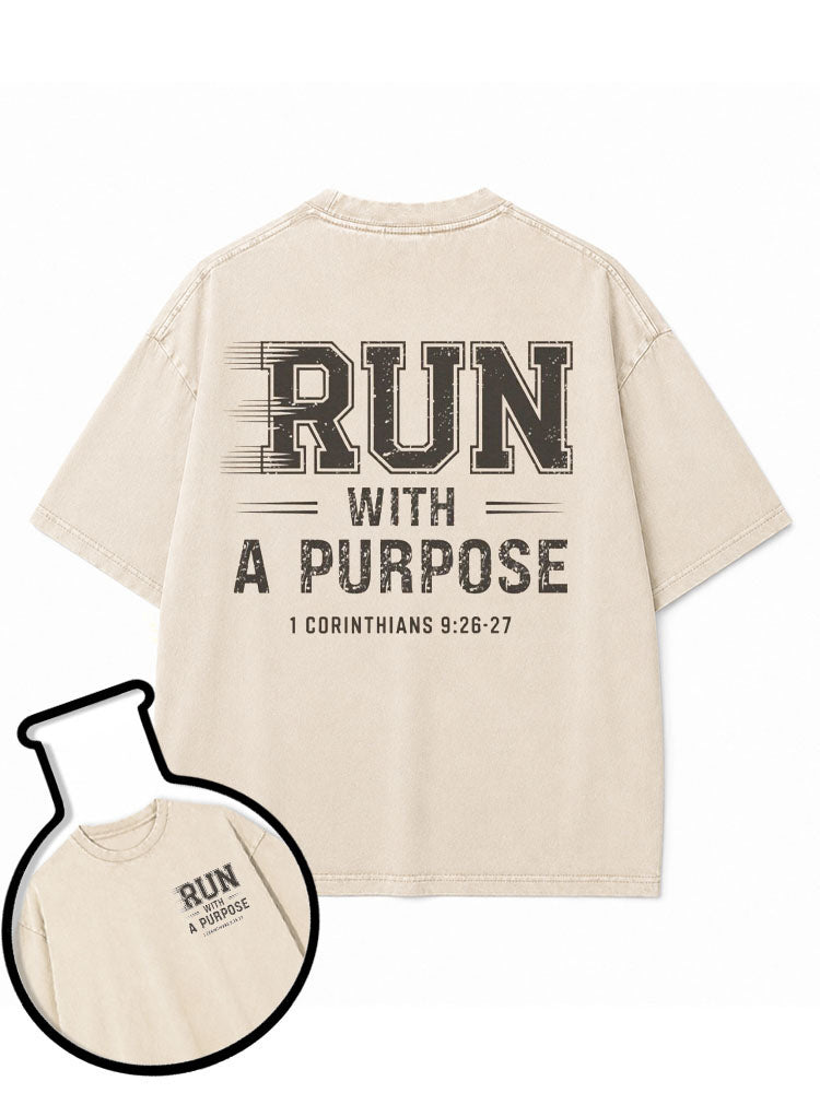 Run with a purpose Washed T-Shirt