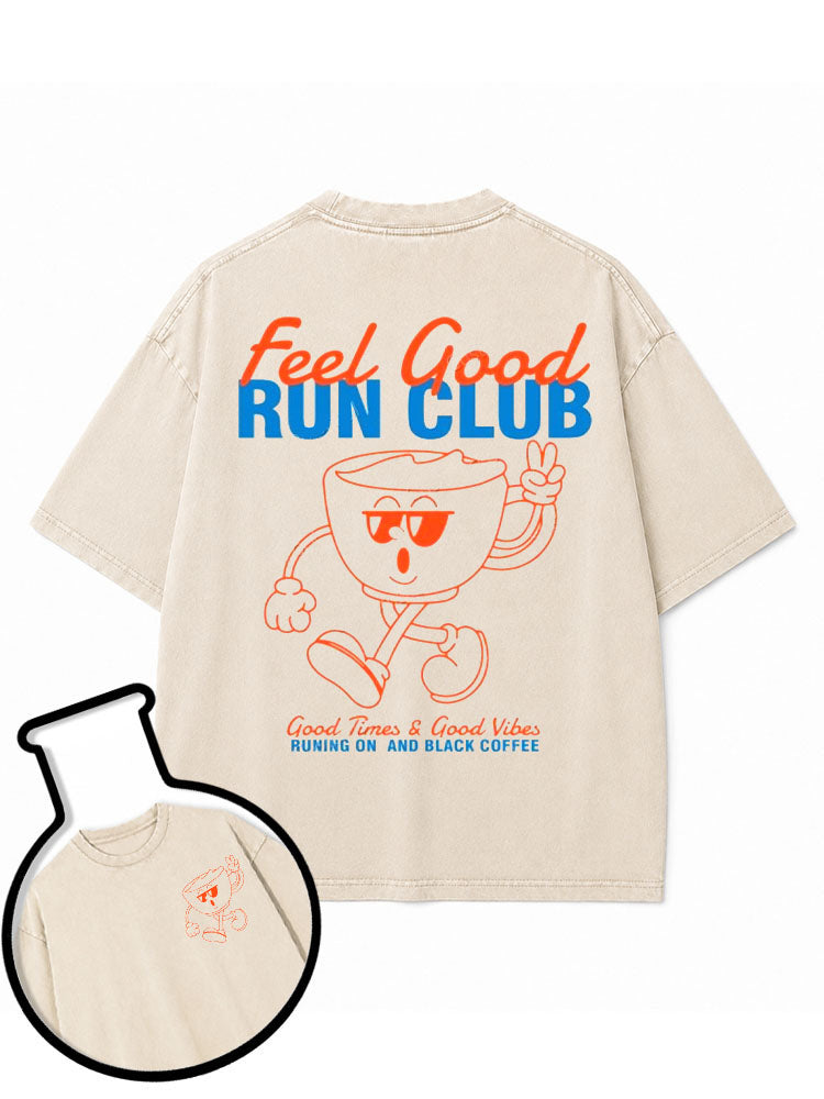 Feeling Good Run Club Washed T-Shirt