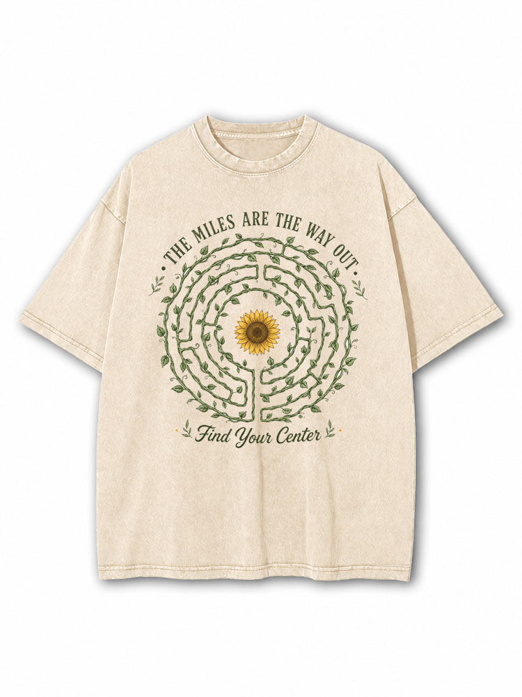 The Miles Are The Way Out Washed T-Shirt