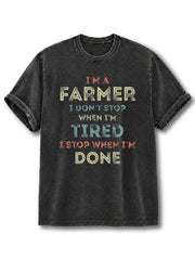 I Stop When I'm Done Washed T-Shirt