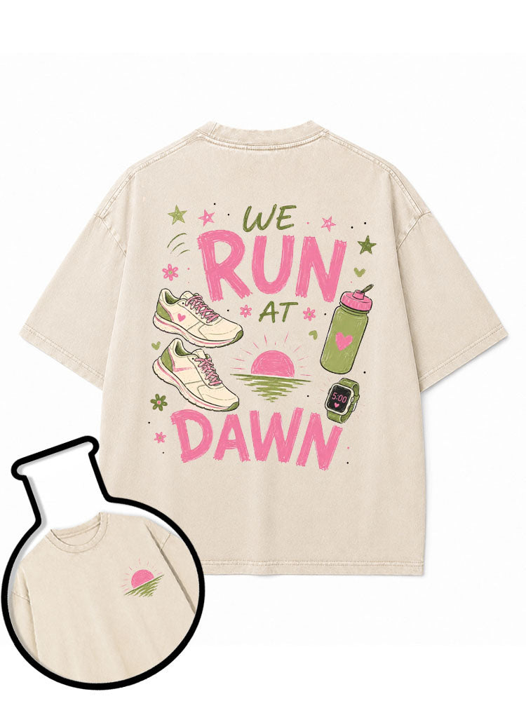 WE RUN AT DAWN Washed T-Shirt