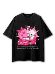 Leo  born to be a passenger princess Washed T-Shirt