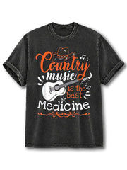 Country Music Is The Best Medicine Washed T-Shirt