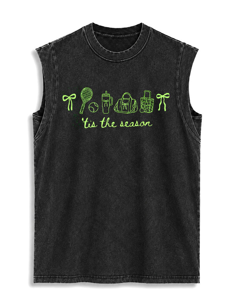 'tis the season Vintage Washed Cotton Tank Top