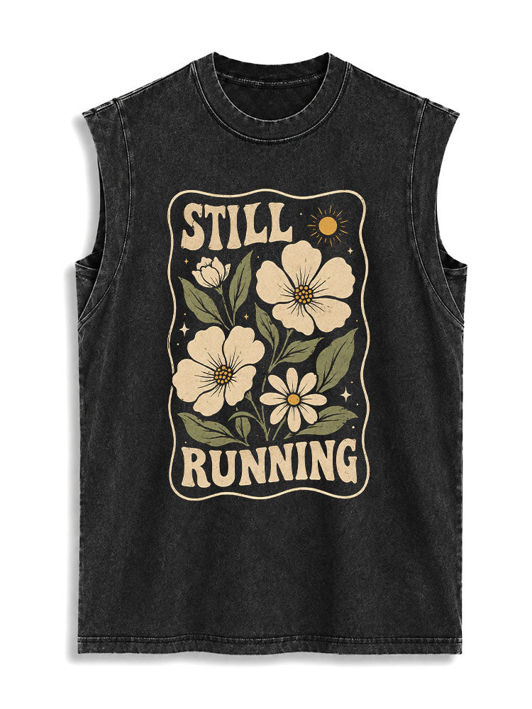 STILL RUNNING Vintage Washed Cotton Tank Top