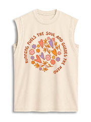 RUNNING FUELS THE SOUL AND GUIDES THE MIND Vintage Washed Cotton Tank Top