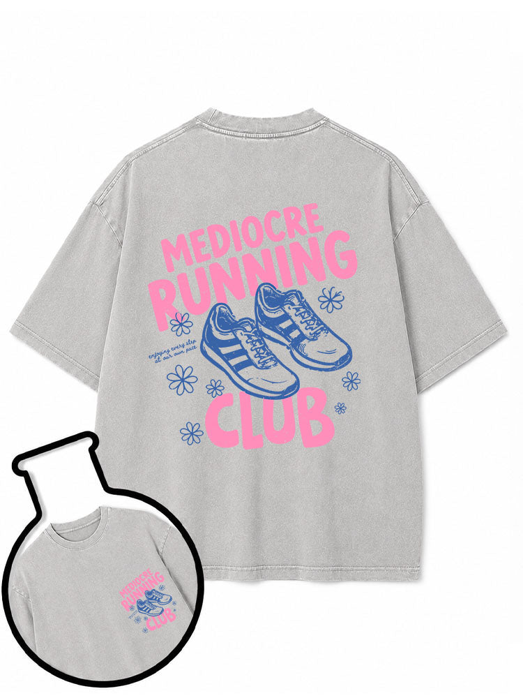 MEDIOCRE RUNNING CLUB Washed T-Shirt
