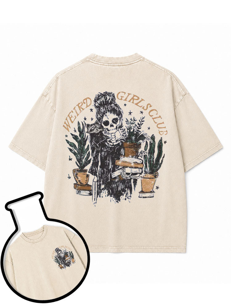 WEIRD GIRLS CLUB Washed T-Shirt