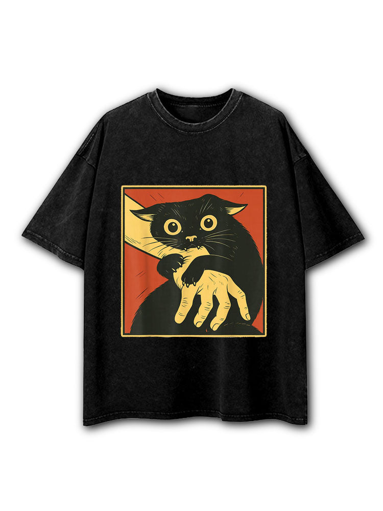 Ungovernable Cat Washed T-Shirt