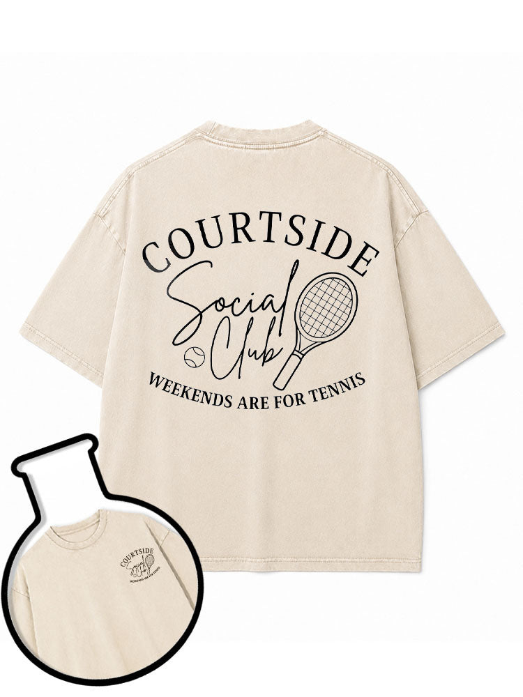 WEEKENDS ARE FOR TENNIS Washed T-Shirt