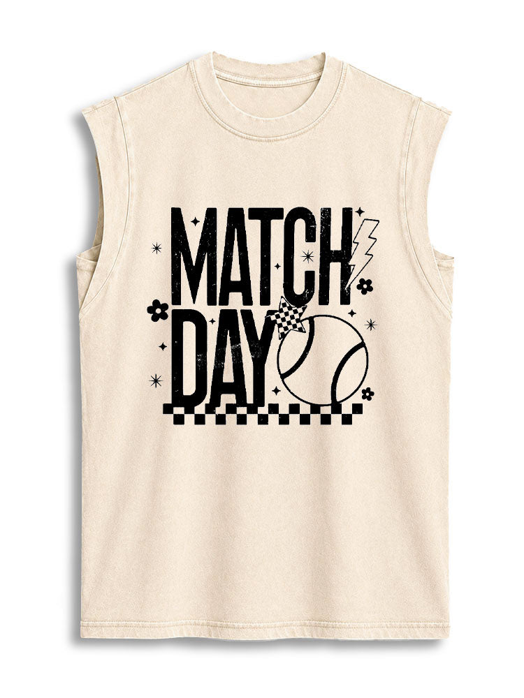 MATCH DAY Vintage Washed Cotton Tank Top