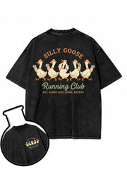 SILLY GOOSE Running Club Washed T-Shirt