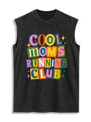 COOL MOMS RUNNING CLUB Vintage Washed Cotton Tank Top