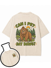 CAN I PET DAT DAWG Washed T-Shirt