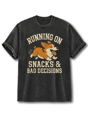 Running on Snacks & Bad Decisions Washed T-Shirt