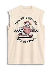 These Boots Were Made For Running Vintage Washed Cotton Tank Top