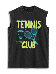 TENNIS CLUB Vintage Washed Cotton Tank Top