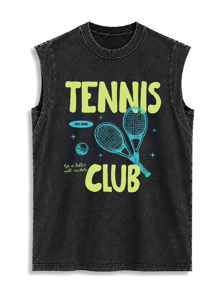 TENNIS CLUB Vintage Washed Cotton Tank Top