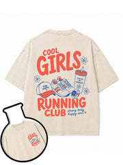 COOL GIRLS  RUNNING CLUB Washed T-Shirt