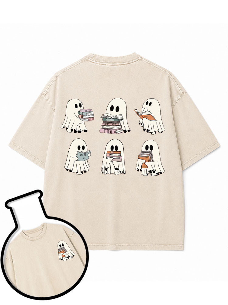 Halloween Reading Club Washed T-Shirt