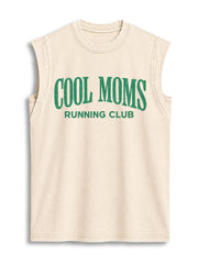 COOL MOMS RUNNING CLUB Vintage Washed Cotton Tank Top