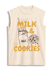 Fresh Milk & Cookies Vintage Washed Cotton Tank Top