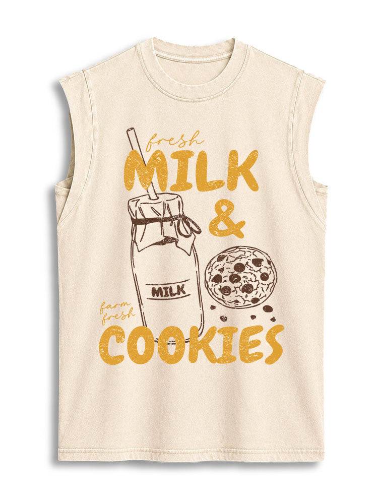 Fresh Milk & Cookies Vintage Washed Cotton Tank Top