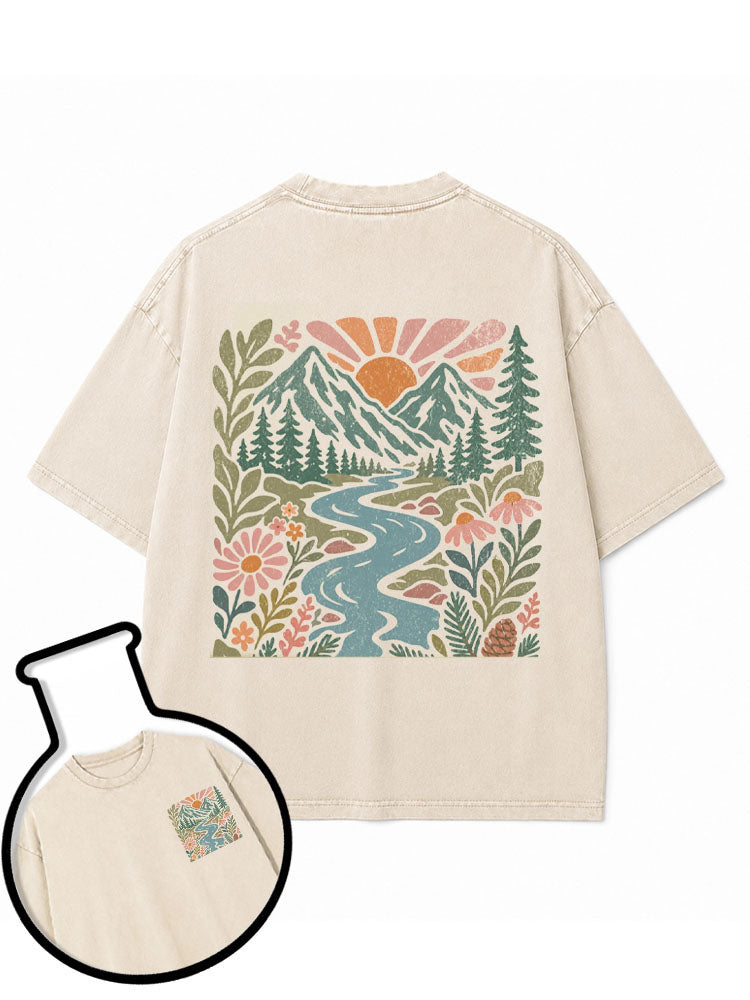 Let's go hiking Washed T-Shirt