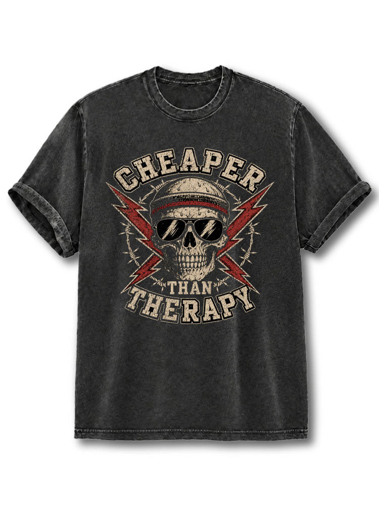 Cheaper Than Therapy Washed T-Shirt