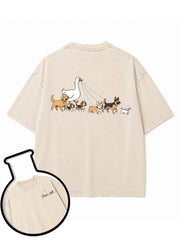 Time to walk the dog Washed T-Shirt