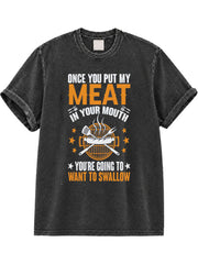 Meat Smoker Washed T-Shirt
