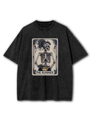 Running Tarot Card Washed T-Shirt