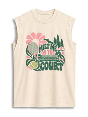TENNIS Good Times Only Vintage Washed Cotton Tank Top