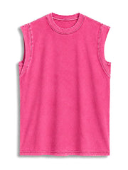 Solid Vintage Washed Cotton Tank Top