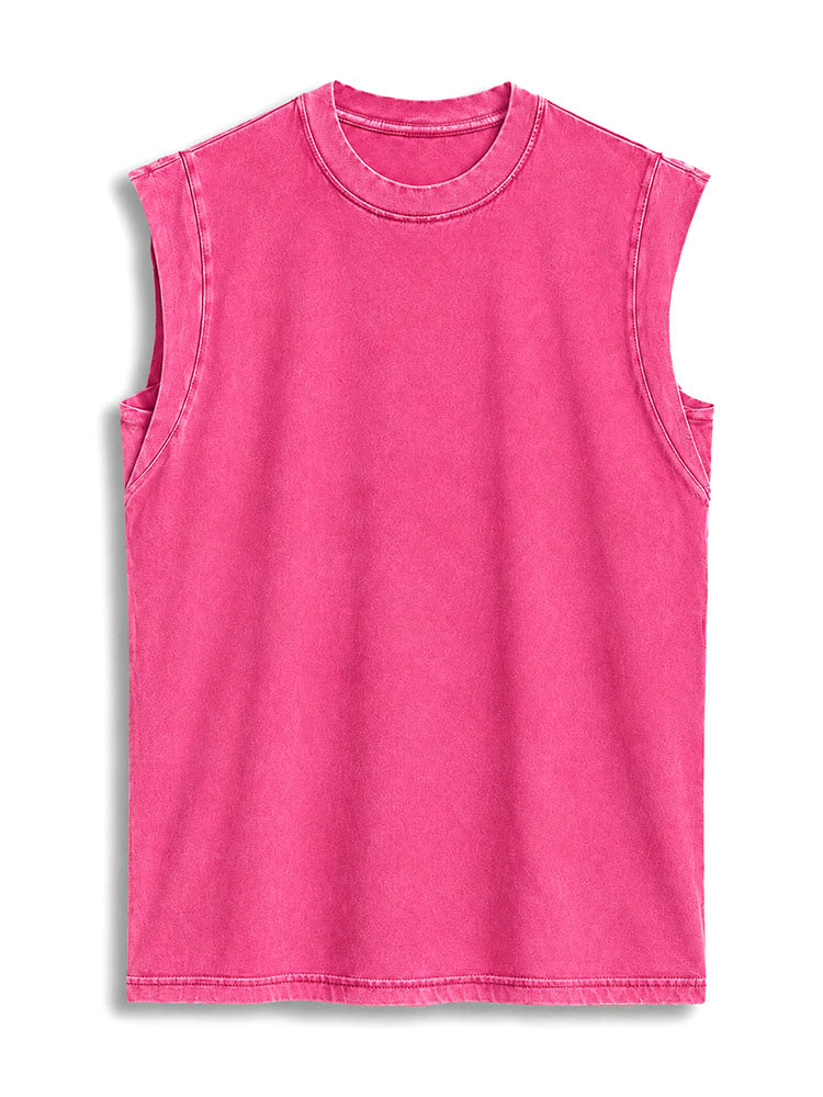 Solid Vintage Washed Cotton Tank Top