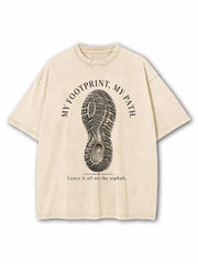 My Footprint My Path Washed T-Shirt