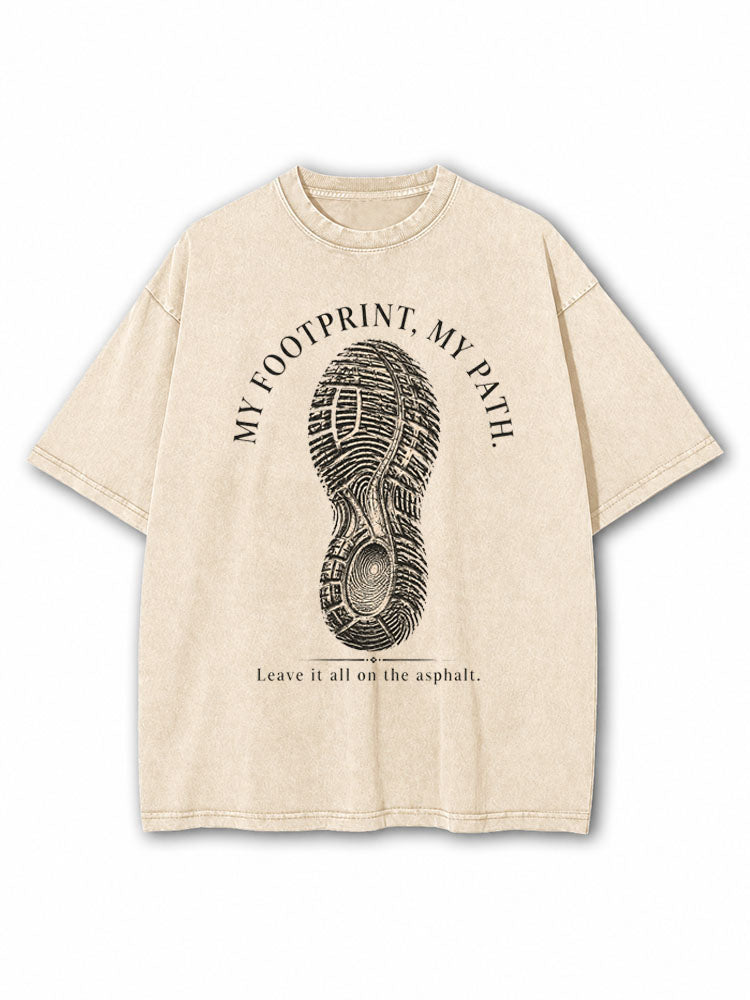 My Footprint My Path Washed T-Shirt