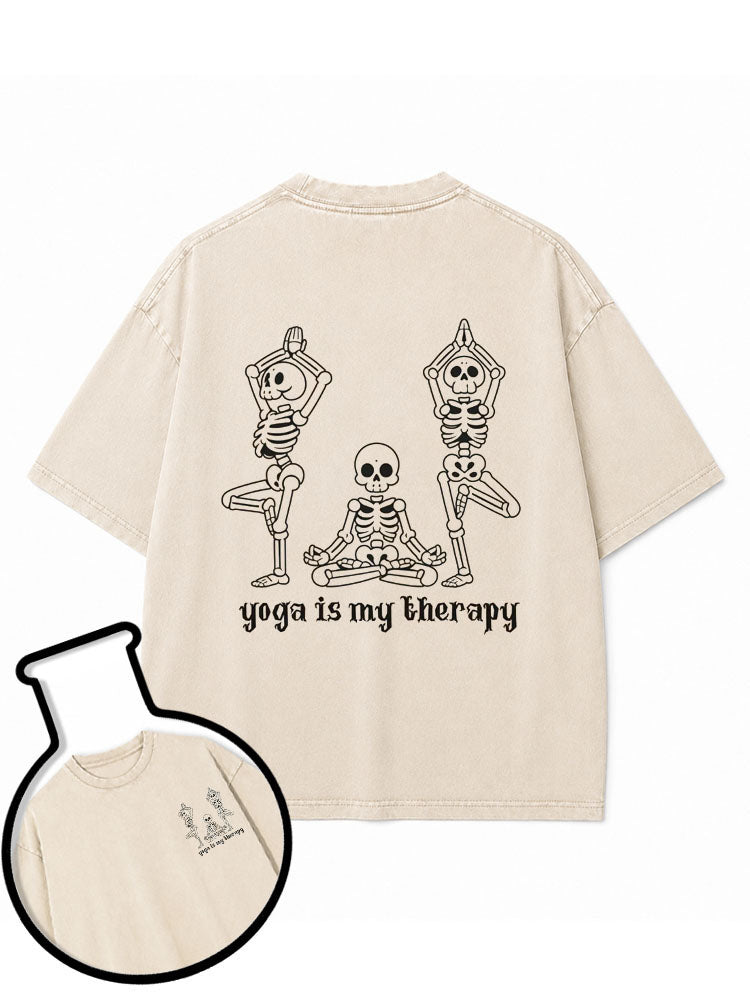 yoga is my therapy Washed T-Shirt