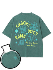CRACKS DOTS BAMS Washed T-Shirt