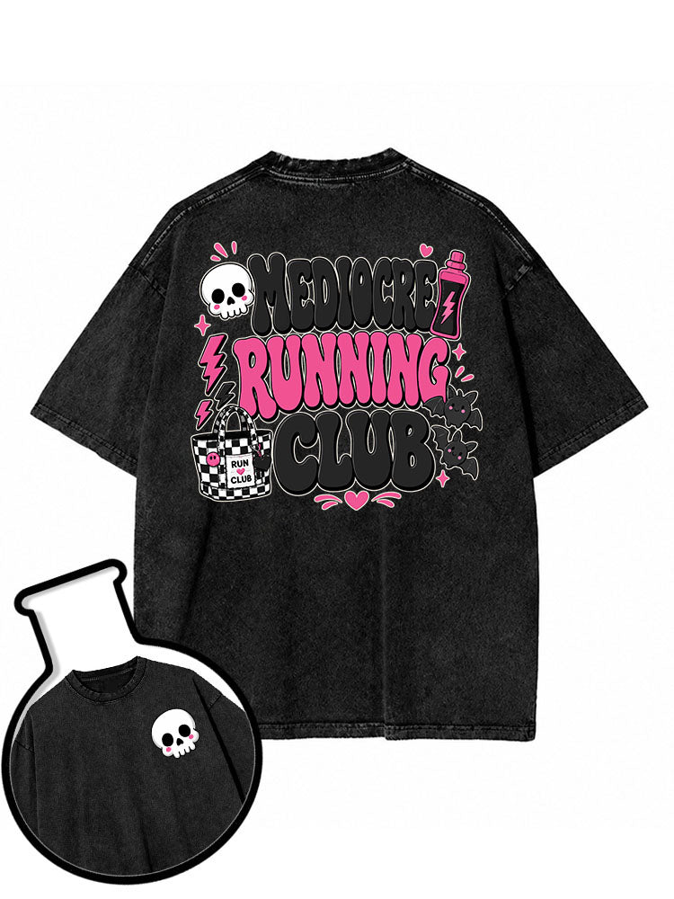 MEDIOCRE RUNNING CLUB Washed T-Shirt