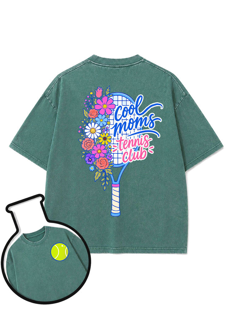 cool moms tennis club Washed T-Shirt