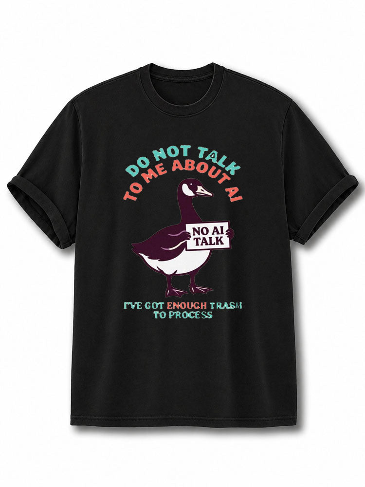 No AI Talk Cotton Shirt