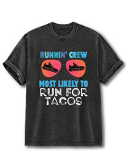 Run For Tacos Washed T-Shirt