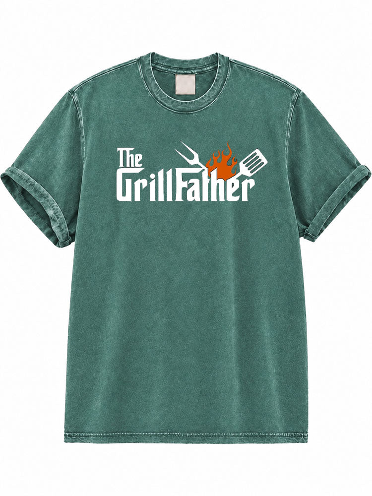 The Grillfather  Washed T-Shirt