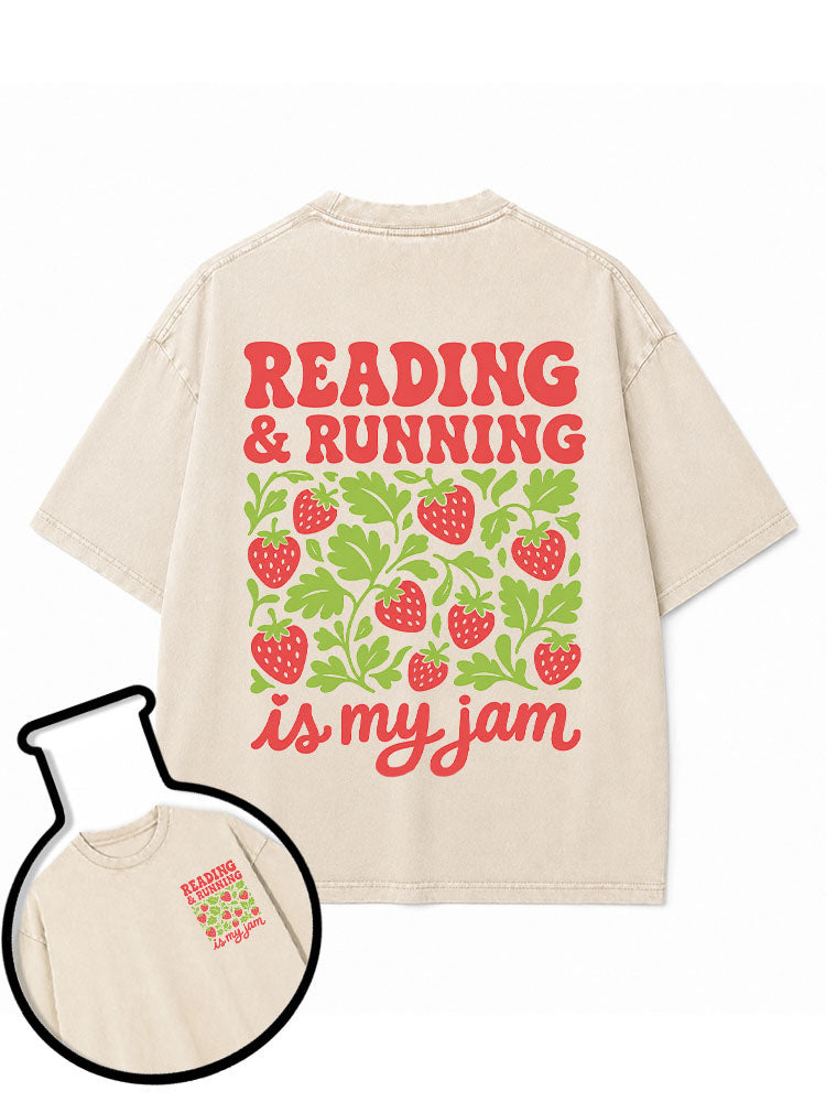 READING & RUNNING is my jam Washed T-Shirt