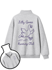 Silly Goose Running Club Half-Zip Fleece Pullover