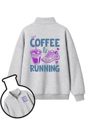 Coffee & Running Half-Zip Fleece Pullover