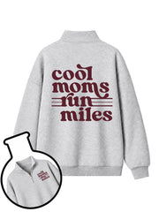 Cool Moms Run Miles Half-Zip Fleece Pullover